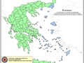 Mapa požárních rizik v Řecku dne 6. 9. 2023