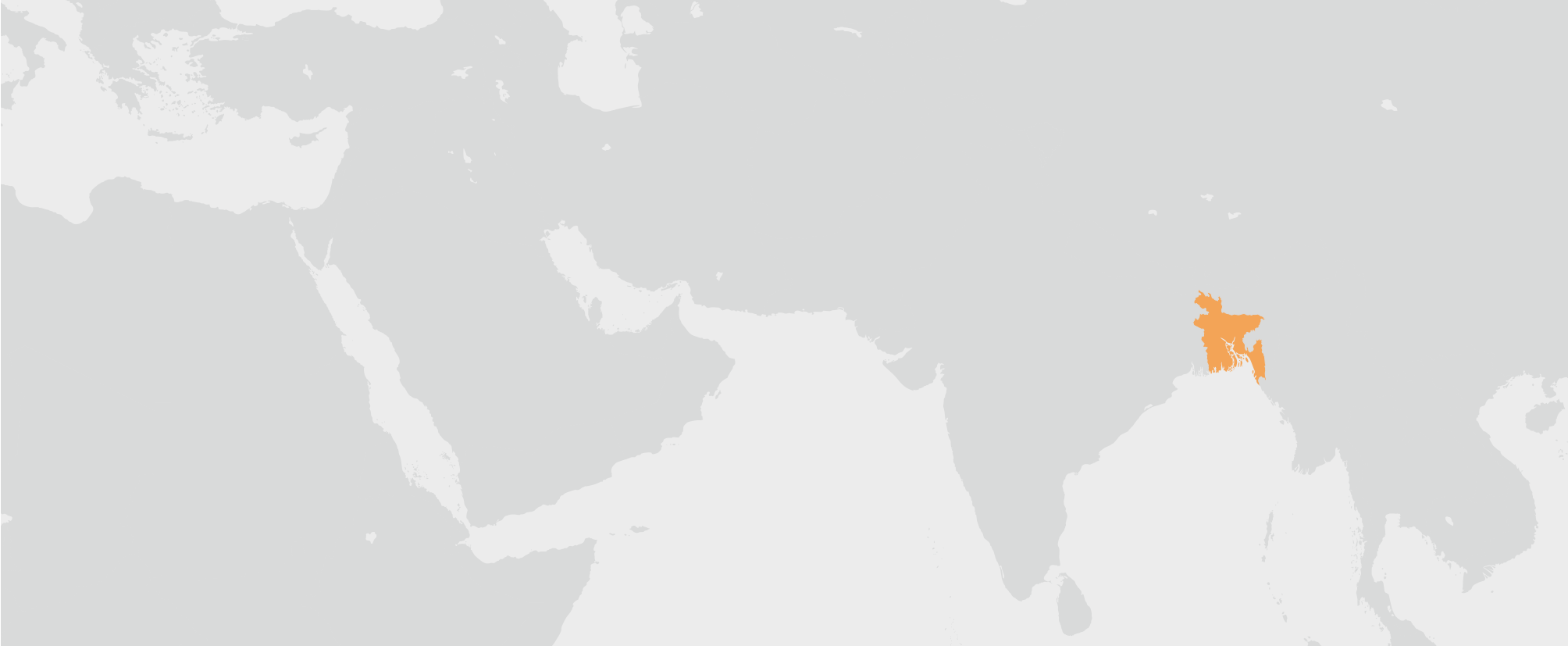 Bangladéš - umístění na mapě