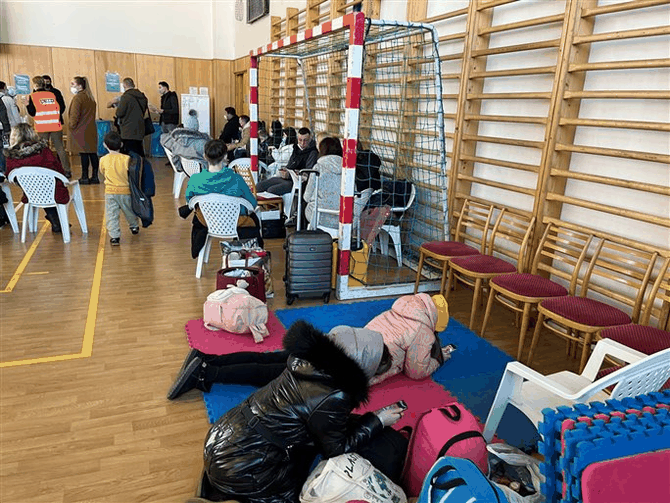 Krajsk centrum pomoci uprchlkm z Ukrajiny v Mlad Boleslavi Foto: rka Charouskov