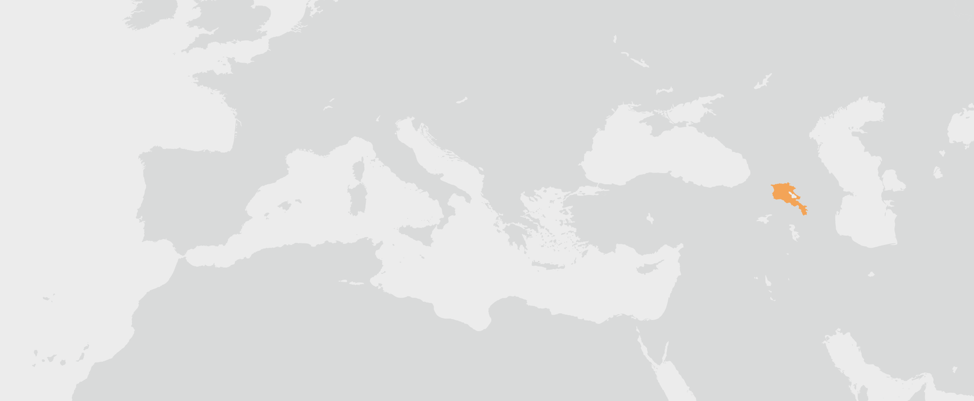 Arménie - umístění na mapě