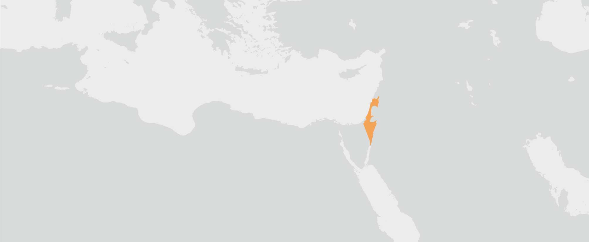Izrael - umístění na mapě