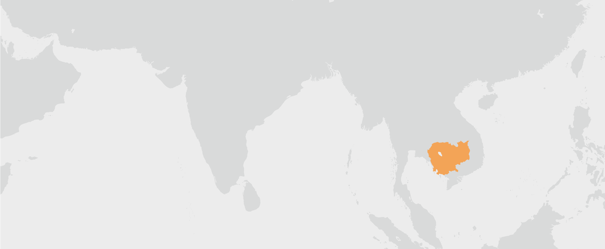 Kambodža - umístění na mapě