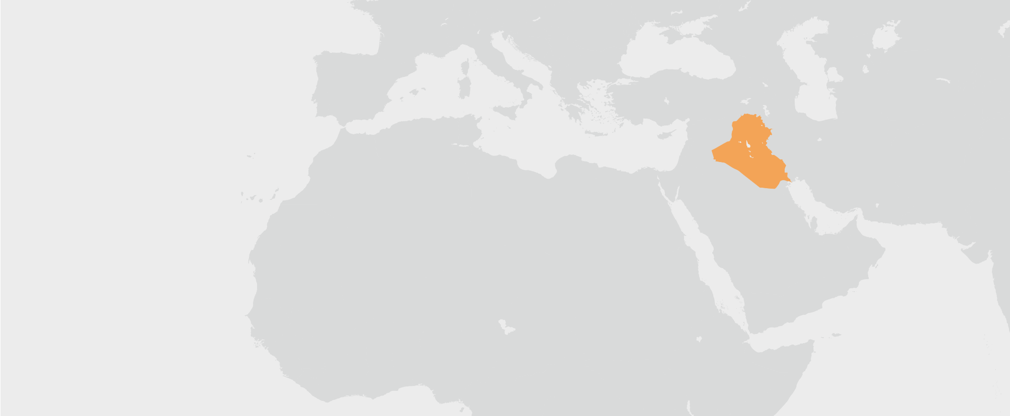 Irák - umístění na mapě