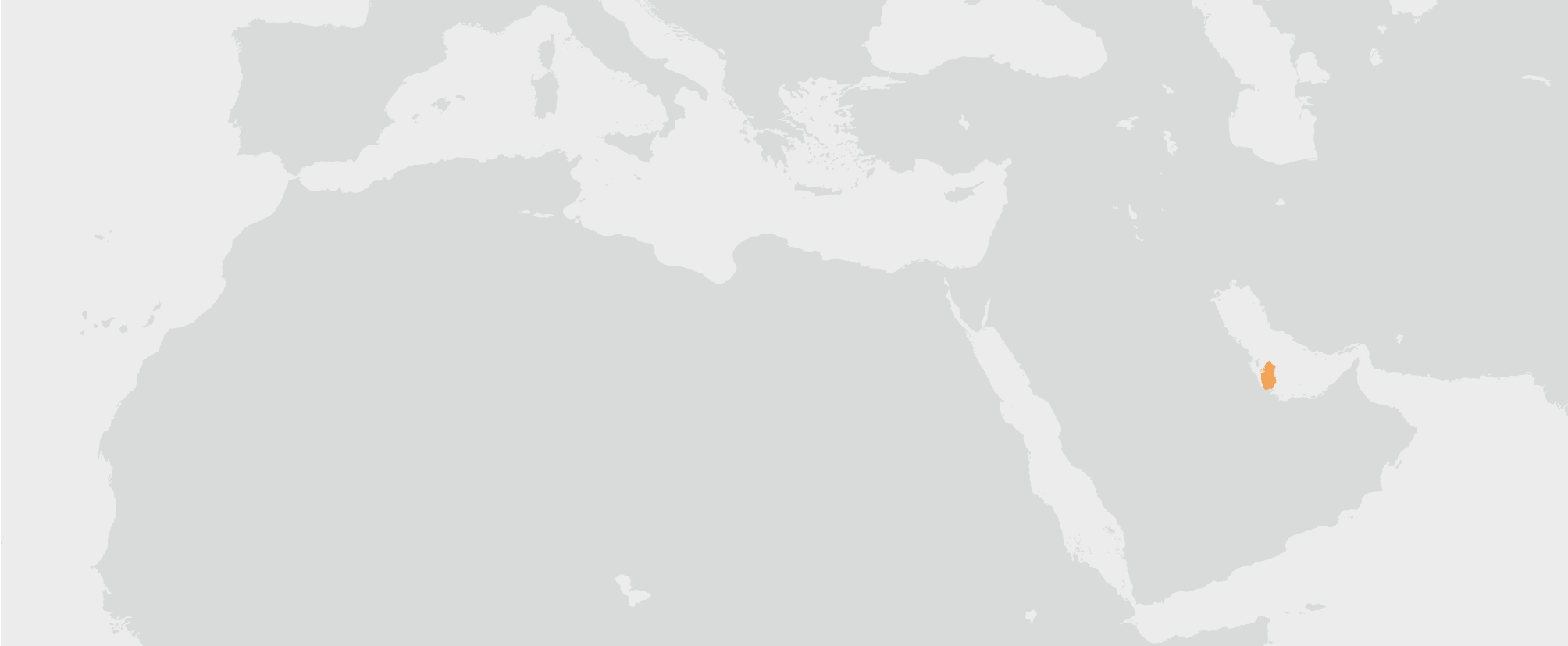 Katar - umístění na mapě