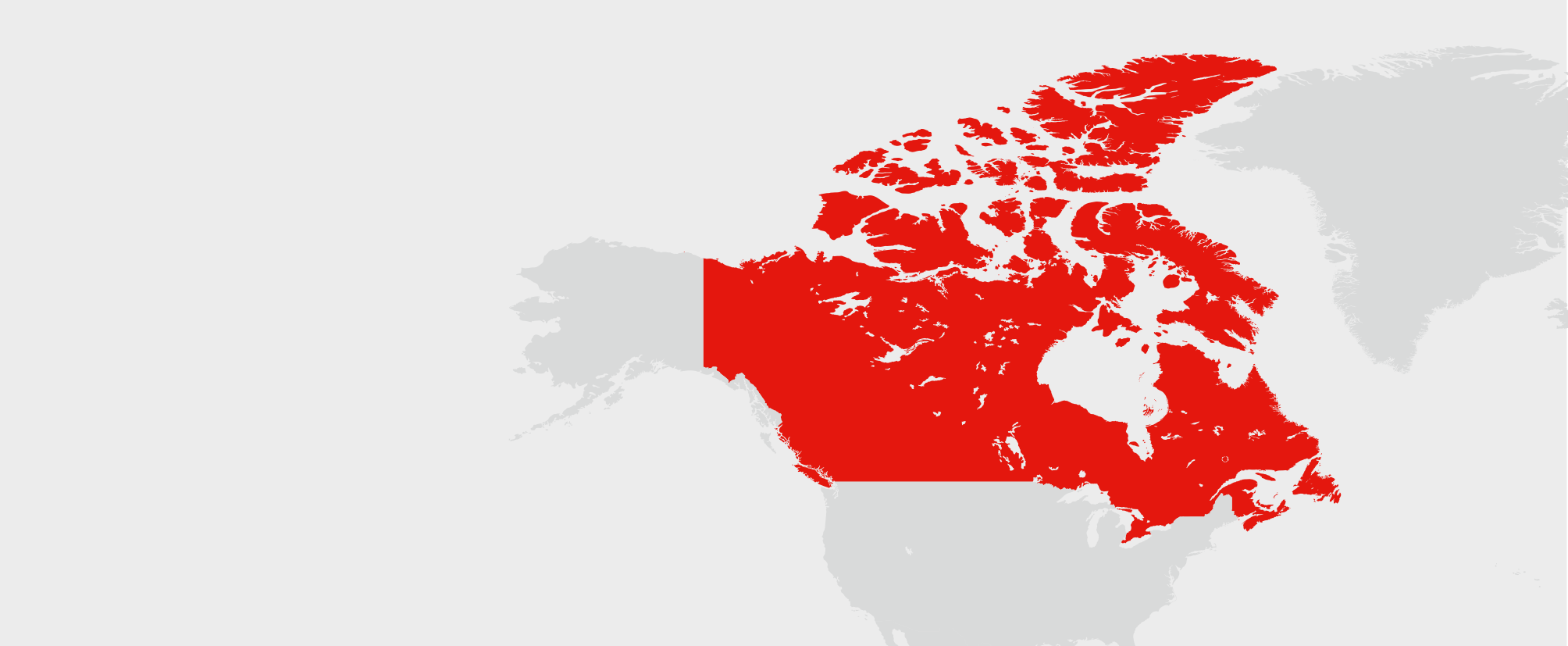 Kanada - umístění na mapě