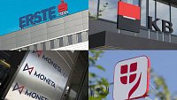 Erste Group Bank, Komern banka, MONETA Money Bank a VIG: Kompletn pehled investinch doporuen
