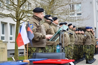 Slavnostn nstup u pleitosti pedn funkce velitele Velitelstv Vojensk policie Tbor