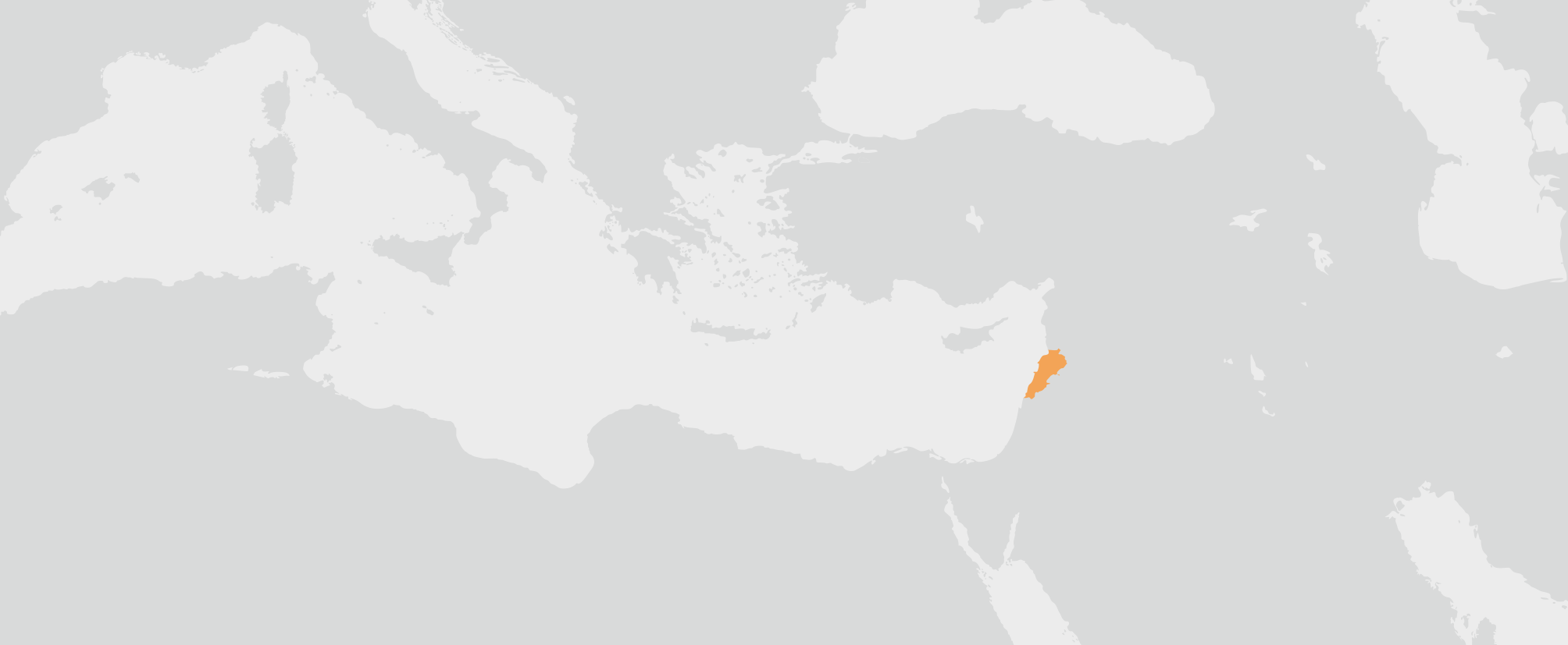 Libanon - umístění na mapě