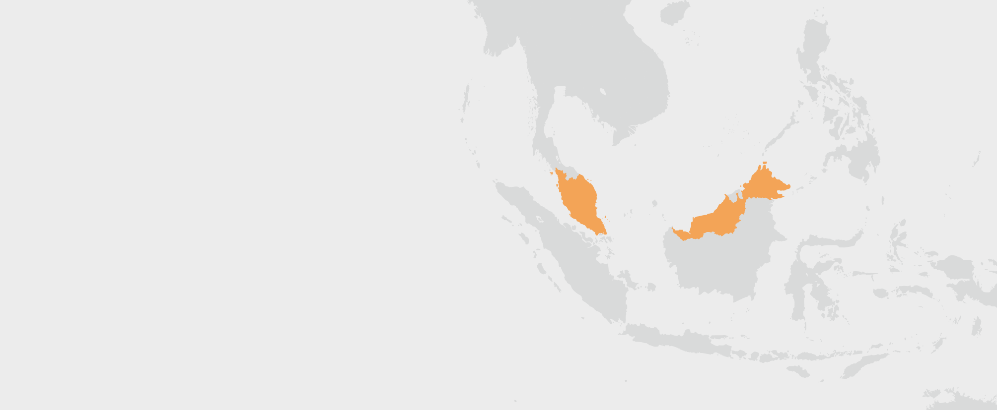Malajsie - umístění na mapě