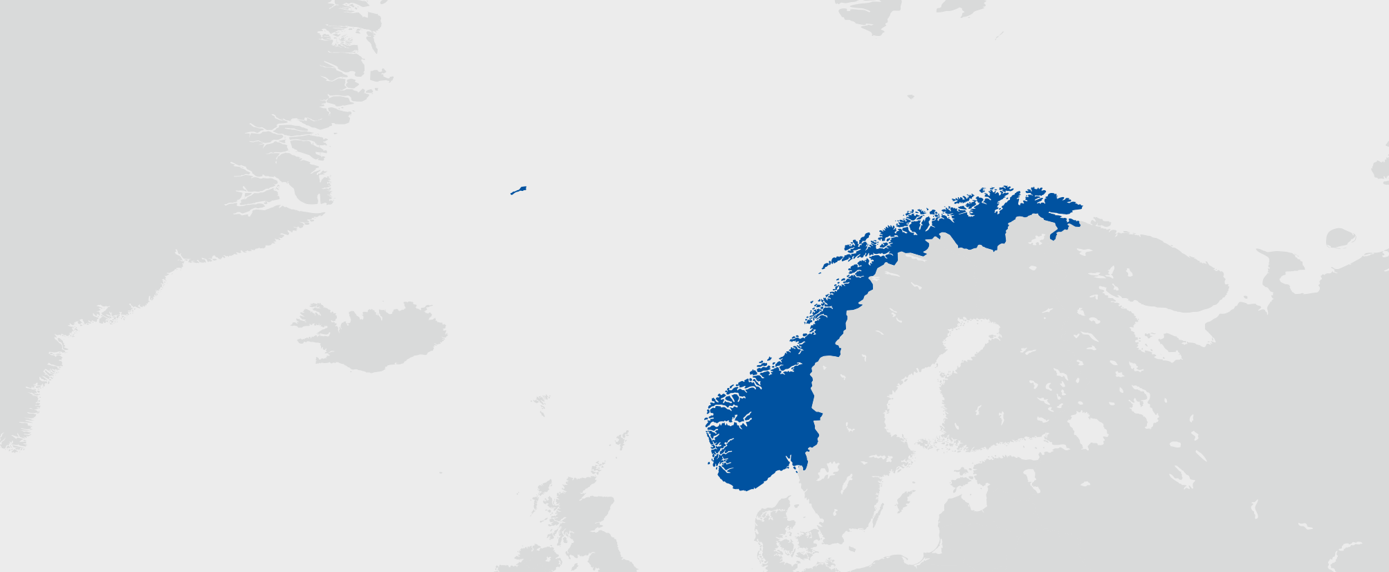 Norsko - umístění na mapě