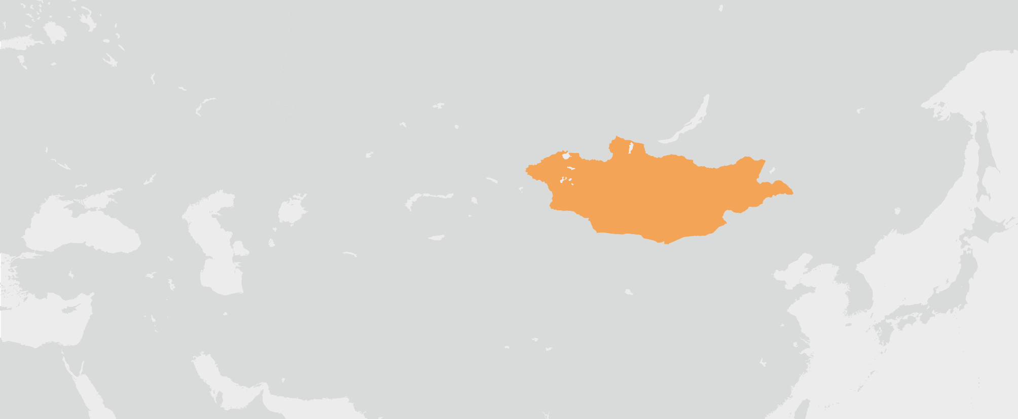 Mongolsko - umístění na mapě