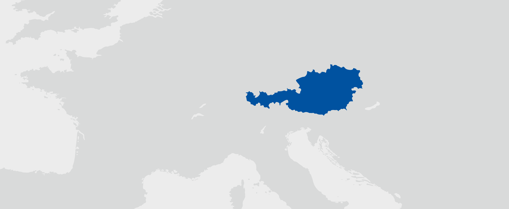 Rakousko - umístění na mapě