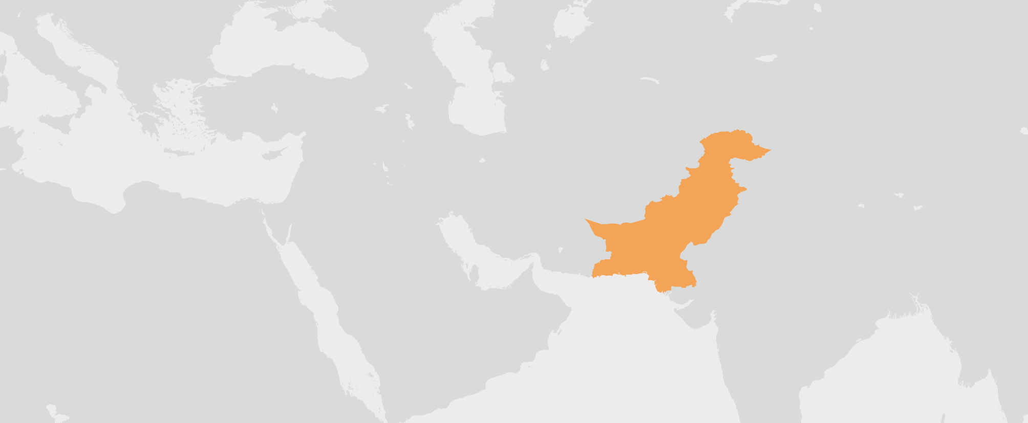 Pákistán - umístění na mapě