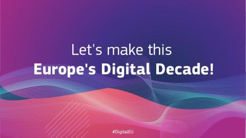 slide with text Let's make this Europe's Digital Decade