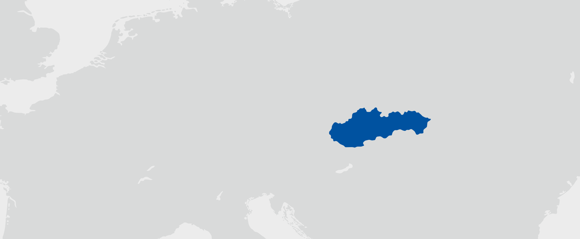 Slovensko - umístění na mapě