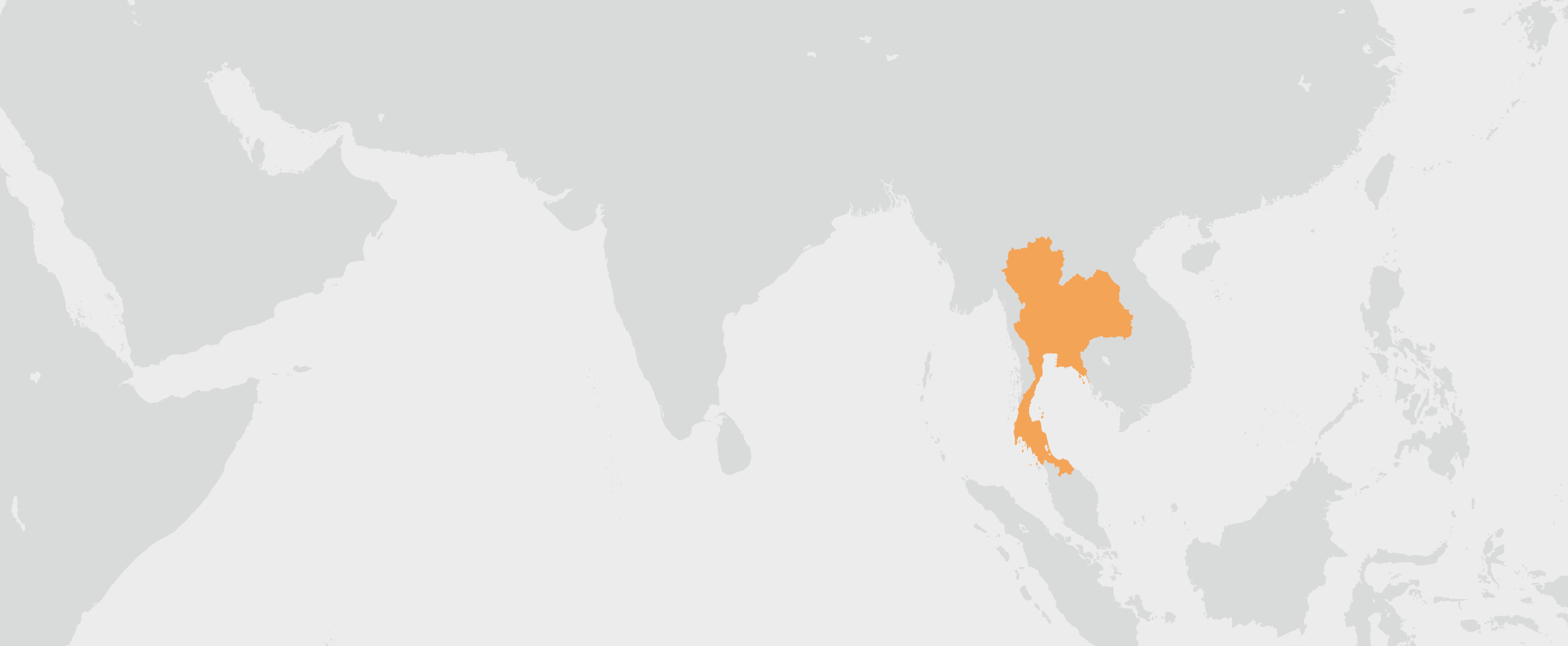 Thajsko - umístění na mapě