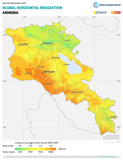 Global Horizontal Irradiation - Armenia 