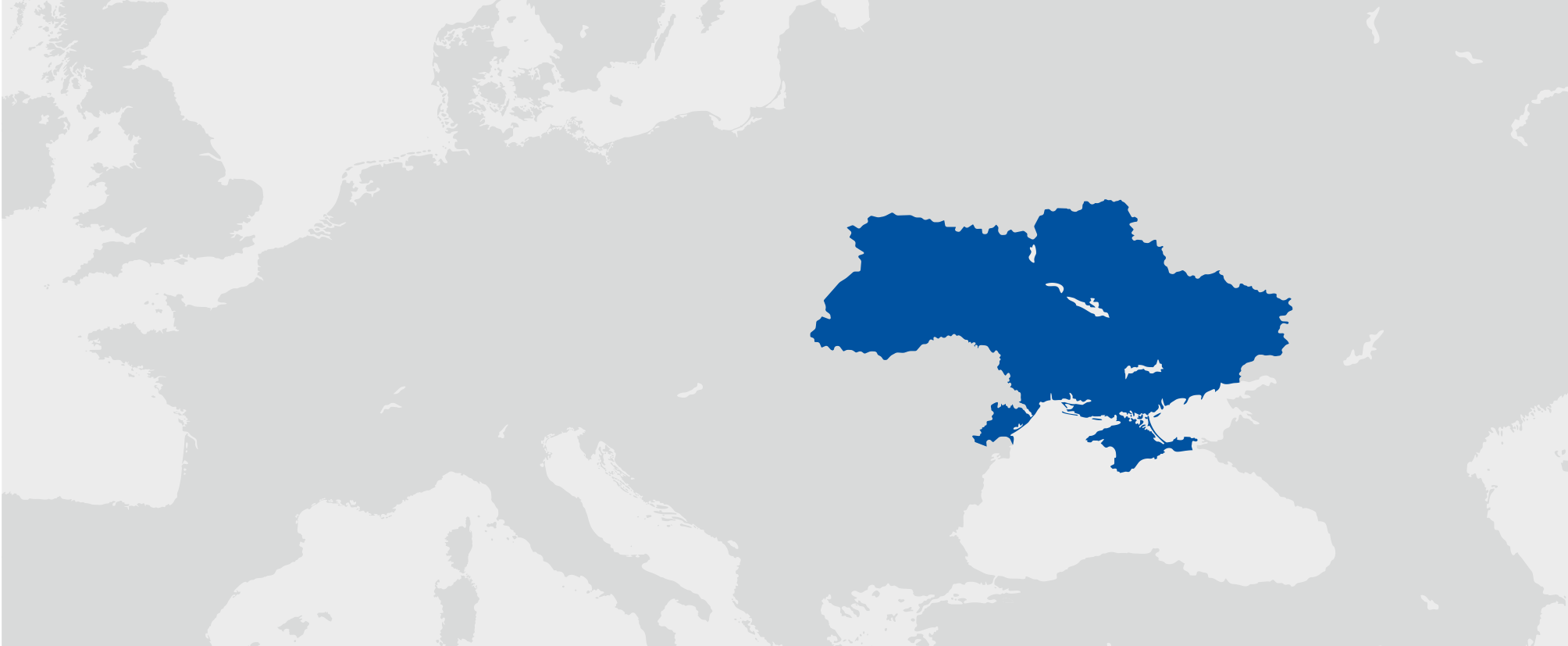 Ukrajina - umístění na mapě