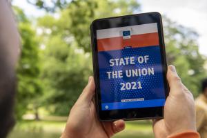 tablet s npisem State of the Union 2021EC Audiovisual Service