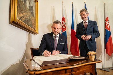 Návštěva Petra Pellegriniho v českém Senátu