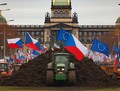 Zemědělci protest Praha