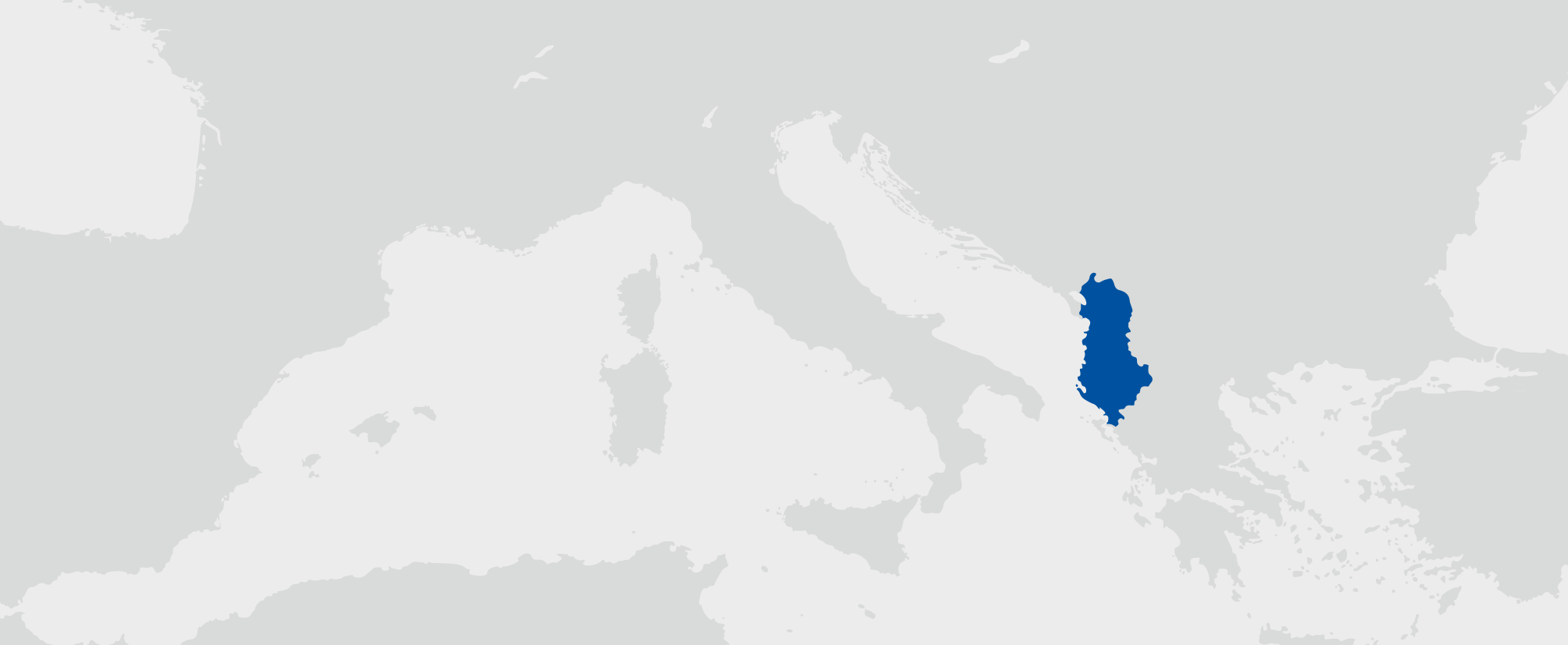 Albánie - umístění na mapě