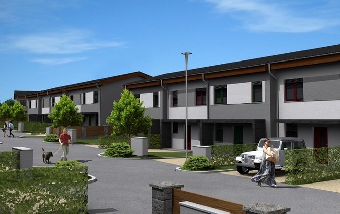 Téměř 120 nízkoenergetických rodinných domů Celý projekt je koncipovaný jako nová čtvrť