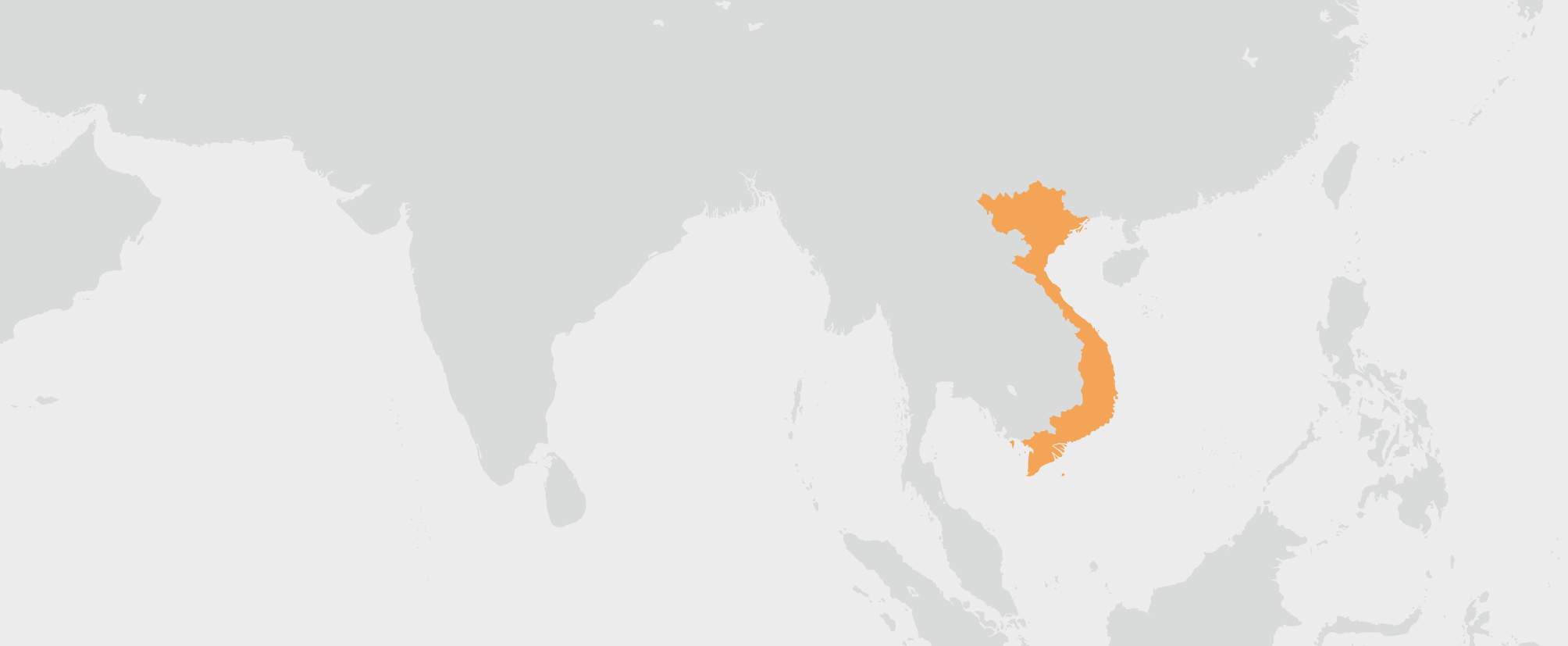 Vietnam - umístění na mapě