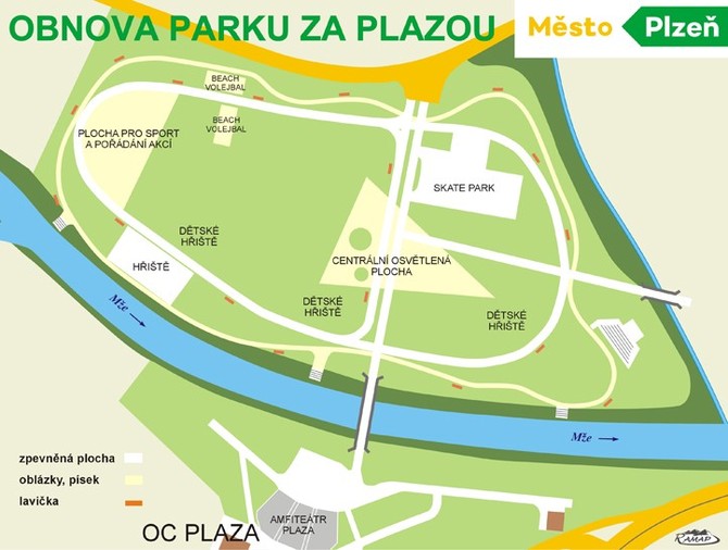 Obnova parku za Plazou (mapa)