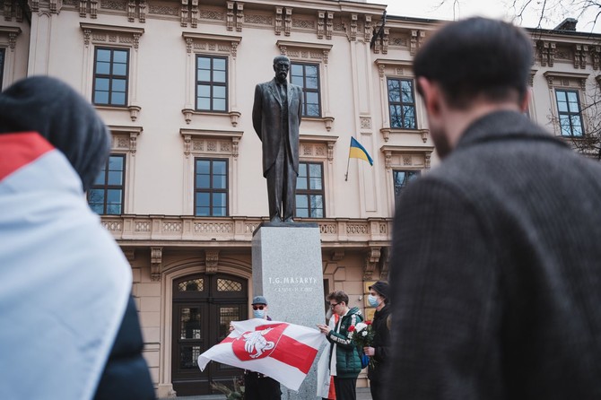 Studenti podkovali prezidentovi Masarykovi i Masarykov univerzit.
