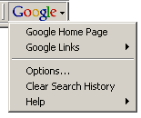 Google Toolbar Menu