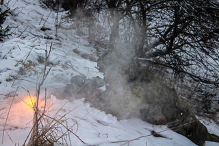 Vcvik vojk doprovzelo promnliv poas, typick pro Doupovsk hory.