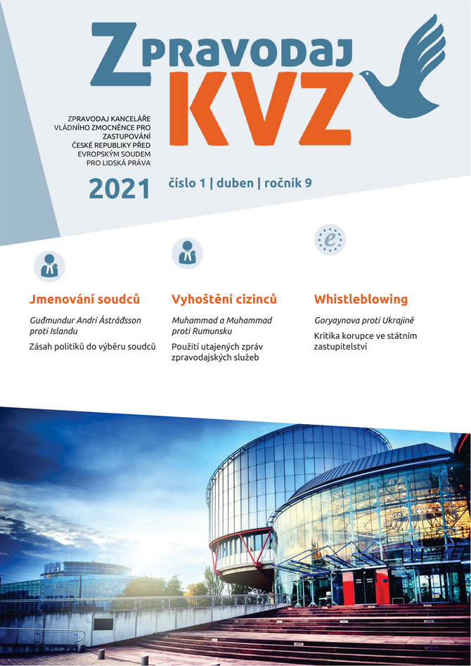 Tituln strana Zpravodaje KVZ 01 2021