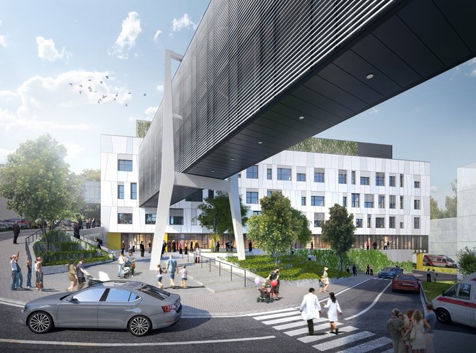Předpokládaná výše investice je cca 592 mil. Kč Projekt nového pavilonu Nemocnice Pelhřimov
