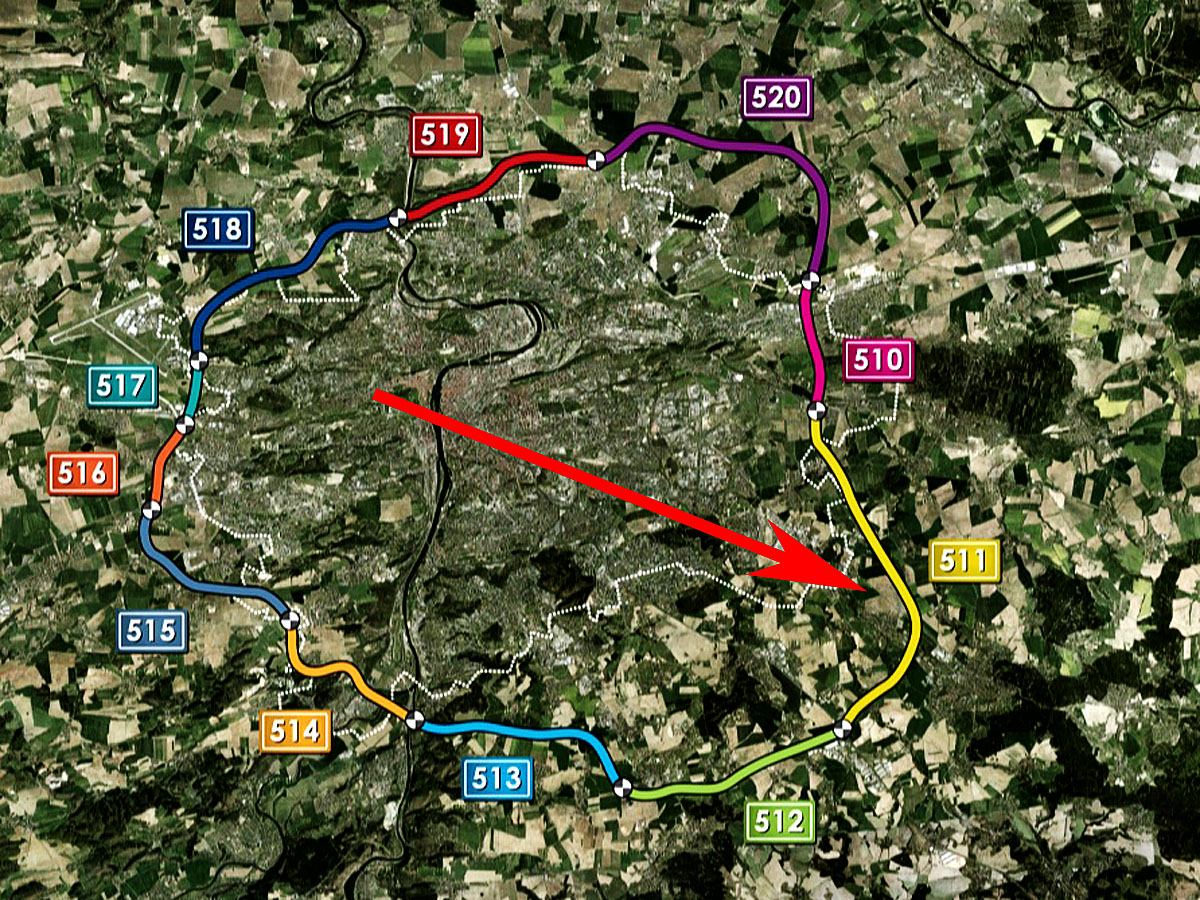 SOKP 511 - úsek mezi D1 a Běchovicemi