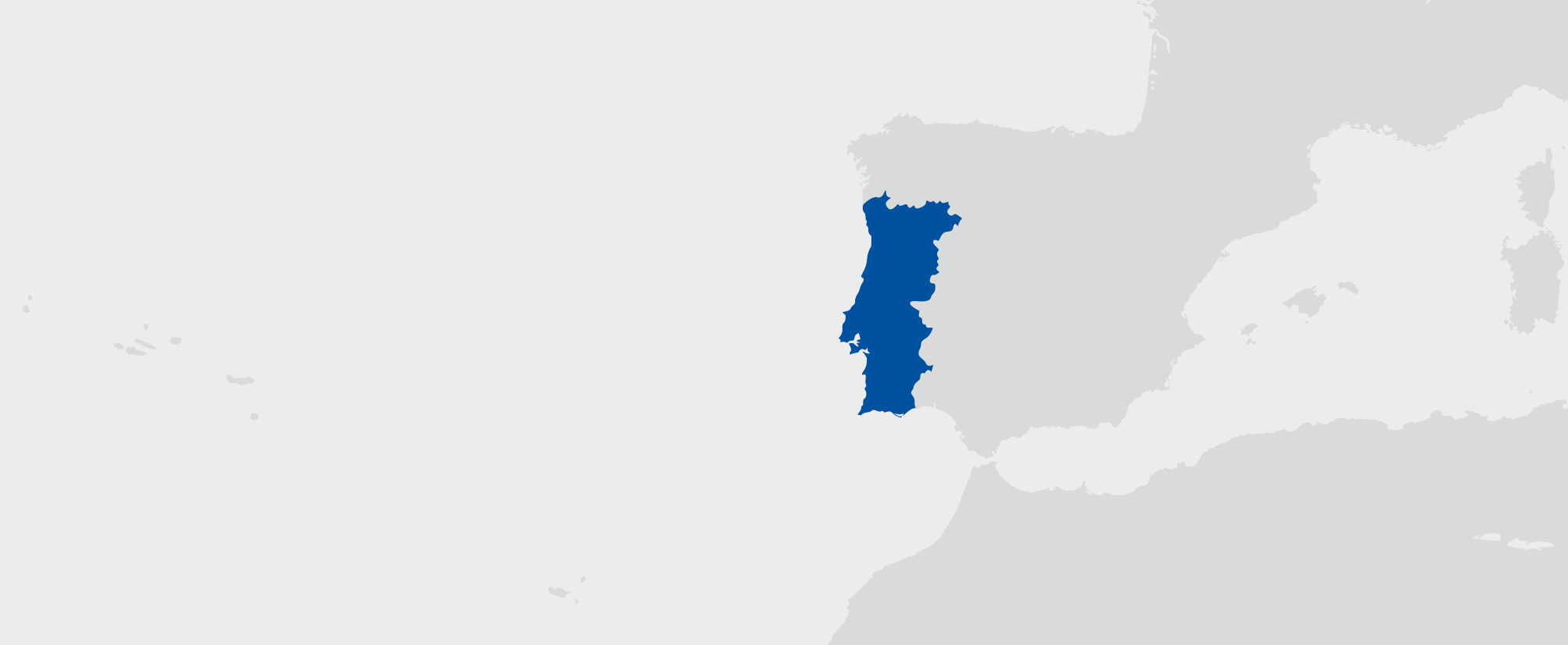 Portugalsko - umístění na mapě