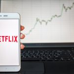 Netflix akcie, logo a cenov graf