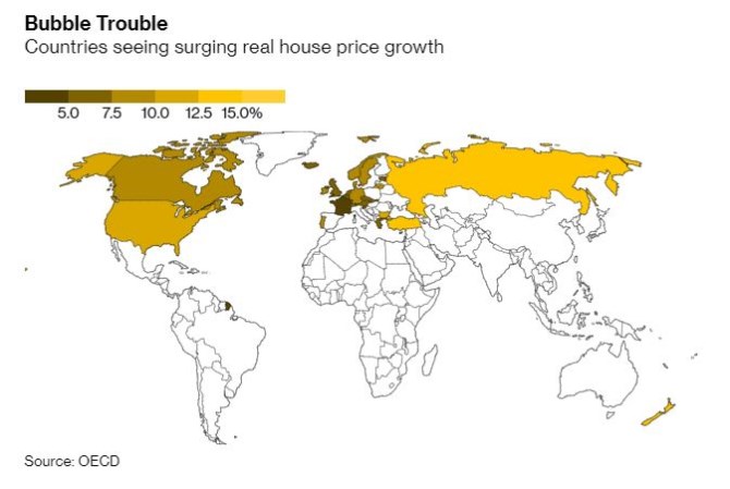 reálné ceny bydlení svět růst