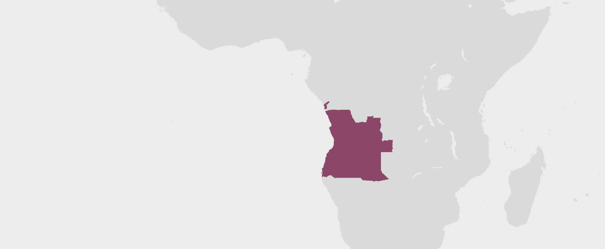 Angola - umístění na mapě